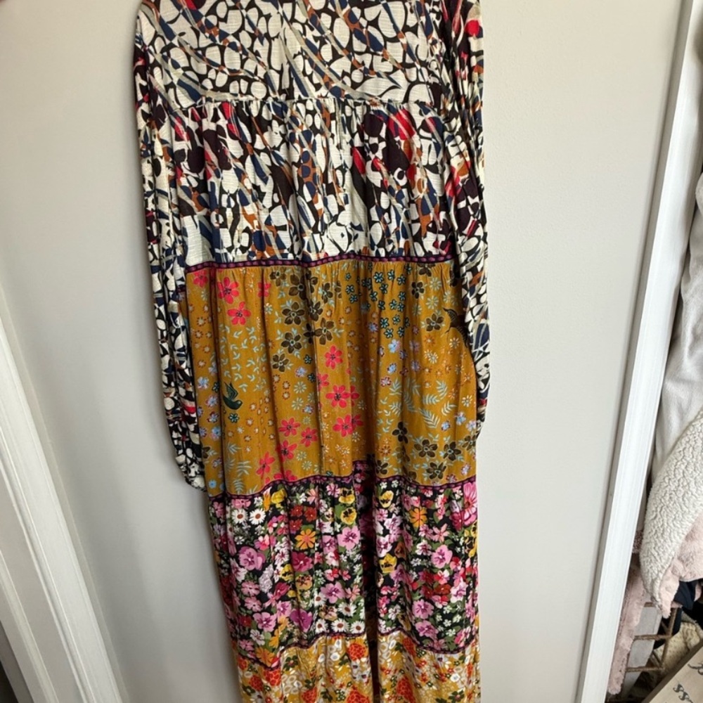 NWT Anthropologie Conditions Apply Retro Floral Tiered Kimono Robe Cover Up $140 - Picture 13 of 14